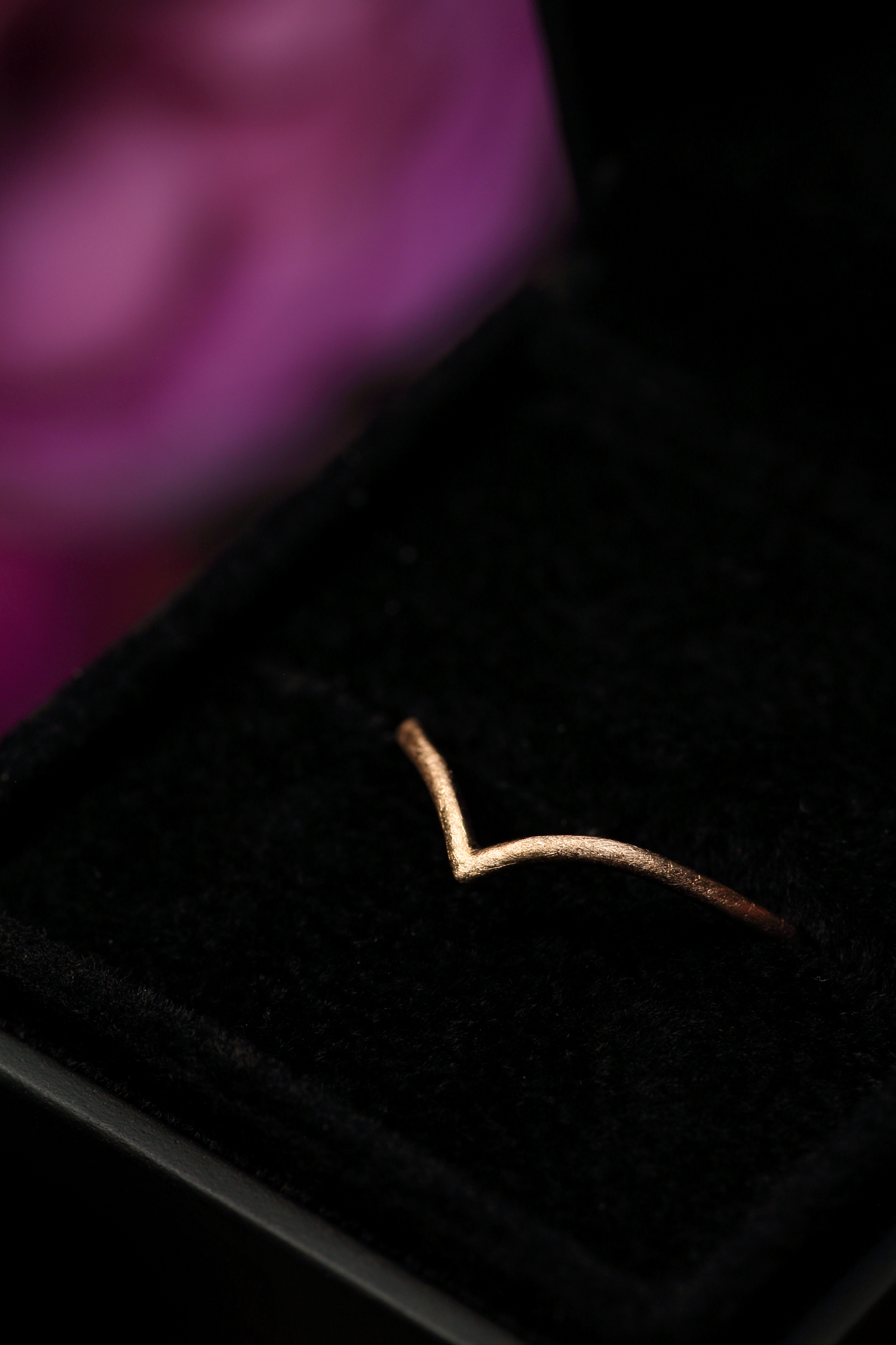 ROSALINA Boho Stapelring · 18k Roségold 750 · Satin Finish · alle Ringgrössen erhältlich