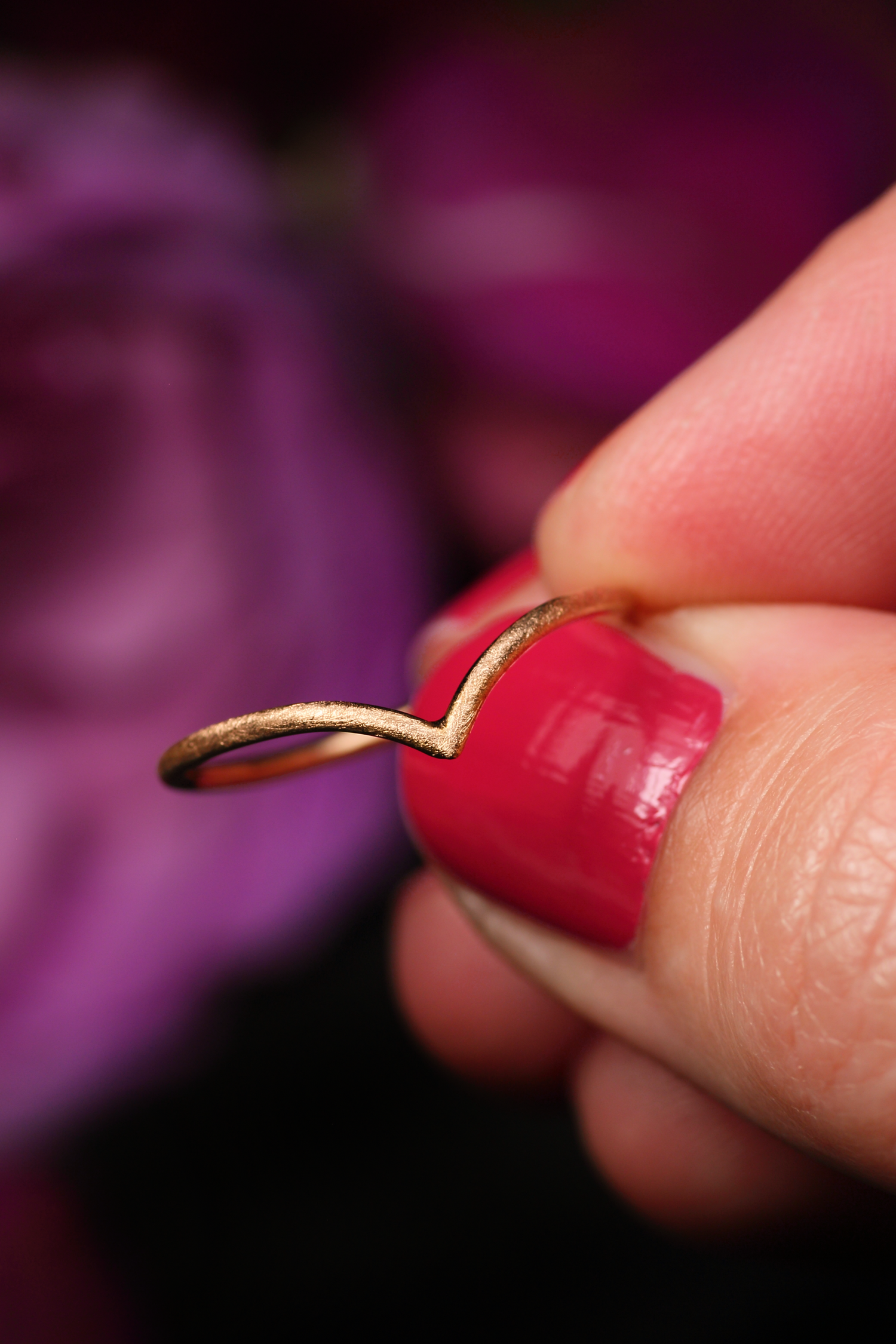 ROSALINA Boho Stapelring · 18k Roségold 750 · Satin Finish · alle Ringgrössen erhältlich