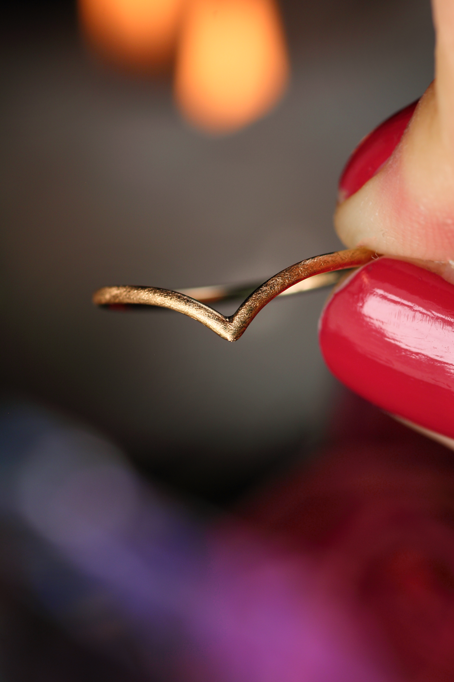 ROSALINA Boho Stapelring · 18k Roségold 750 · Satin Finish · alle Ringgrössen erhältlich