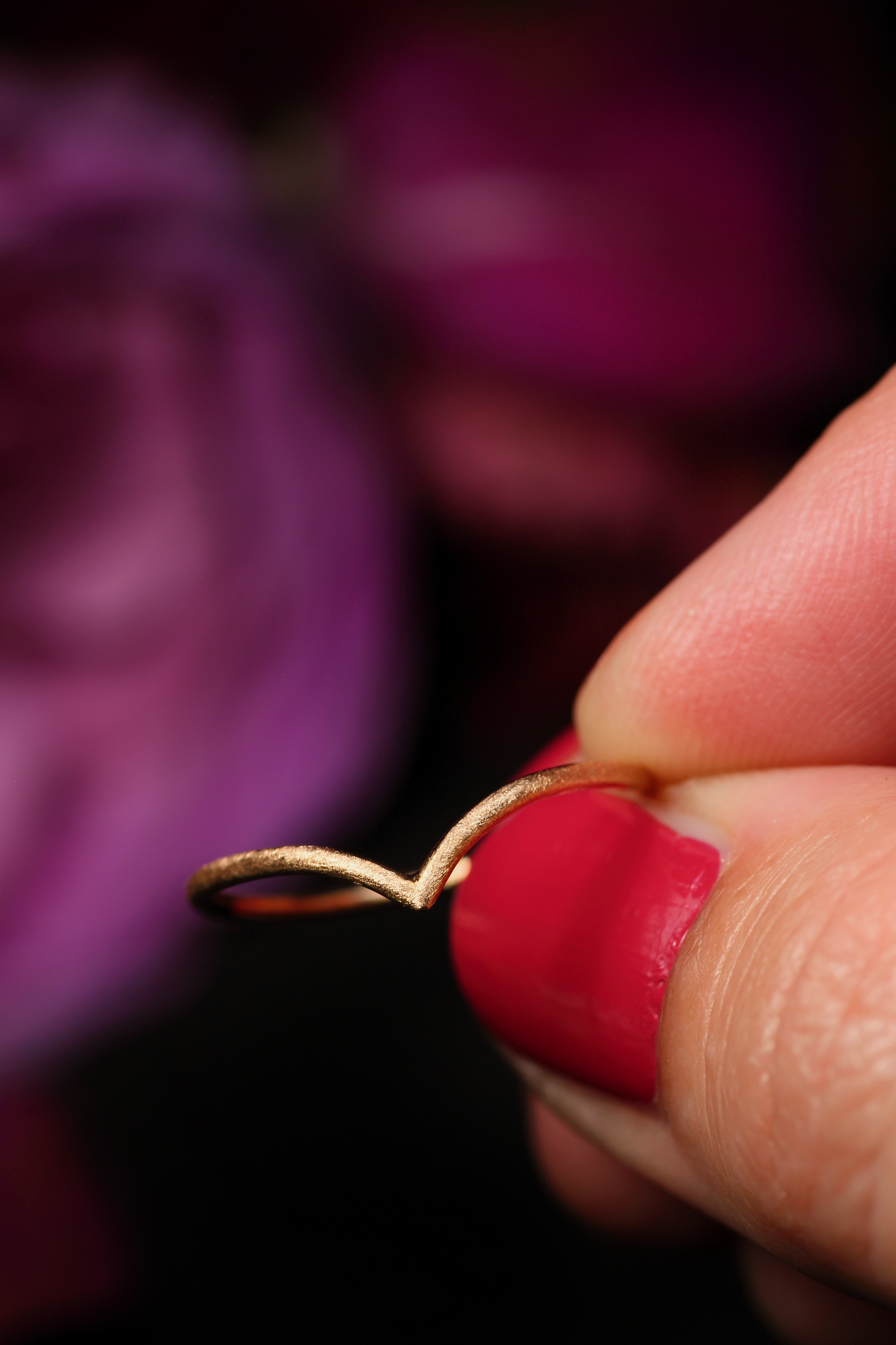 ROSALINA Boho Stapelring · 18k Roségold 750 · Satin Finish · alle Ringgrössen erhältlich