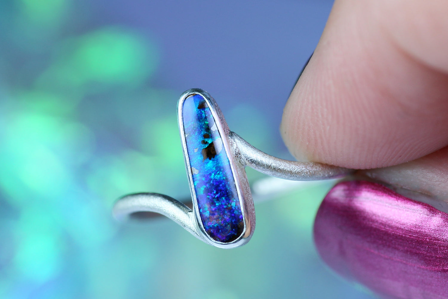 COSMO ATLANTIS opal silver ring · EU 57 - 58