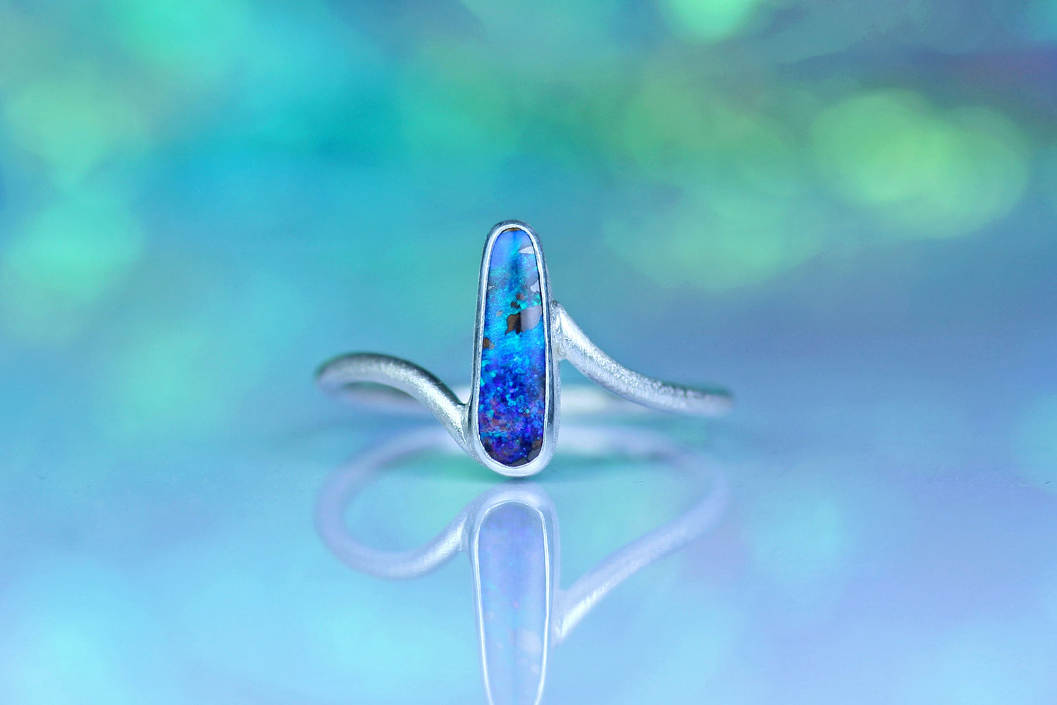 COSMO ATLANTIS Opal Silberring · EU 57 - 58