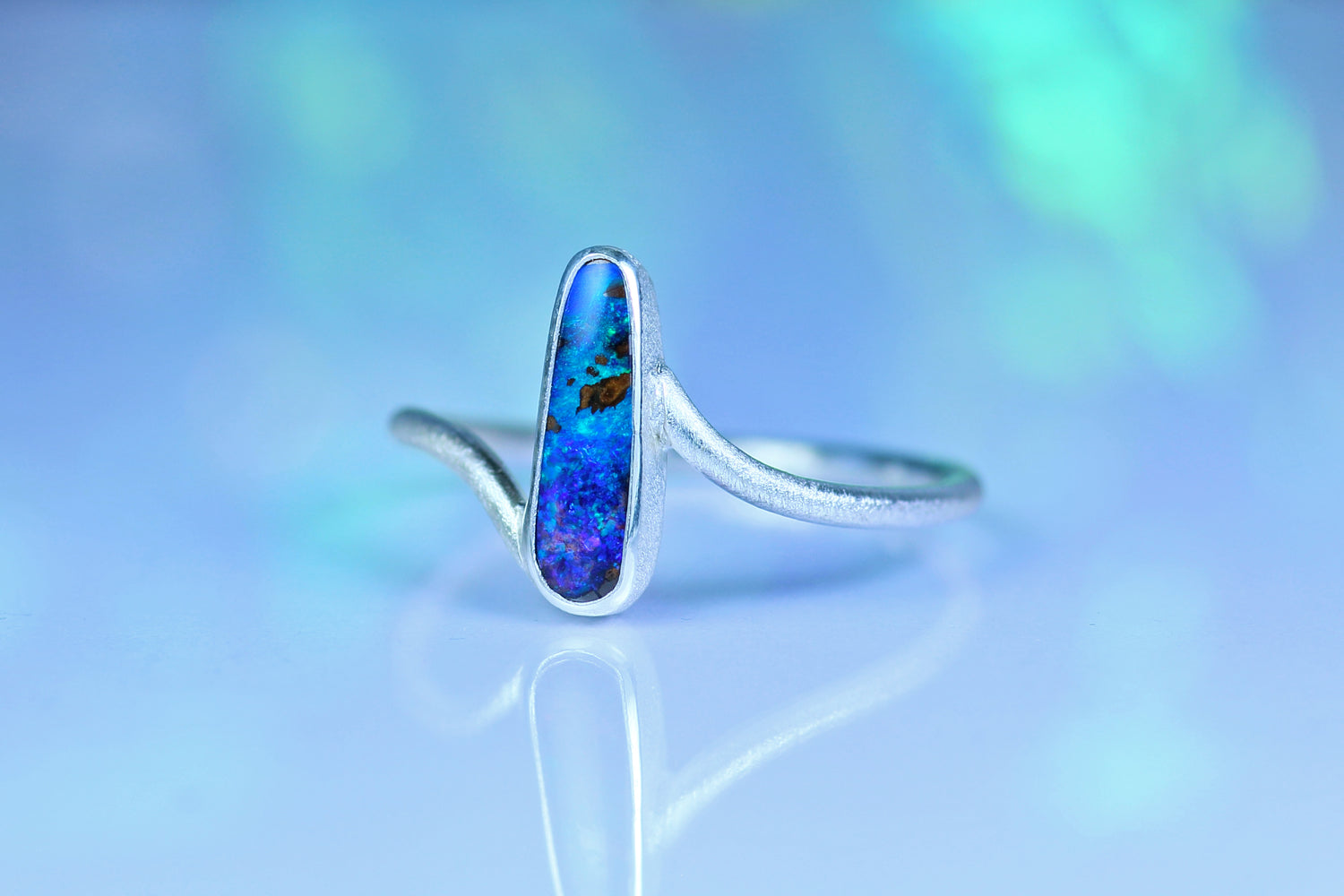 COSMO ATLANTIS Opal Silberring · EU 57 - 58