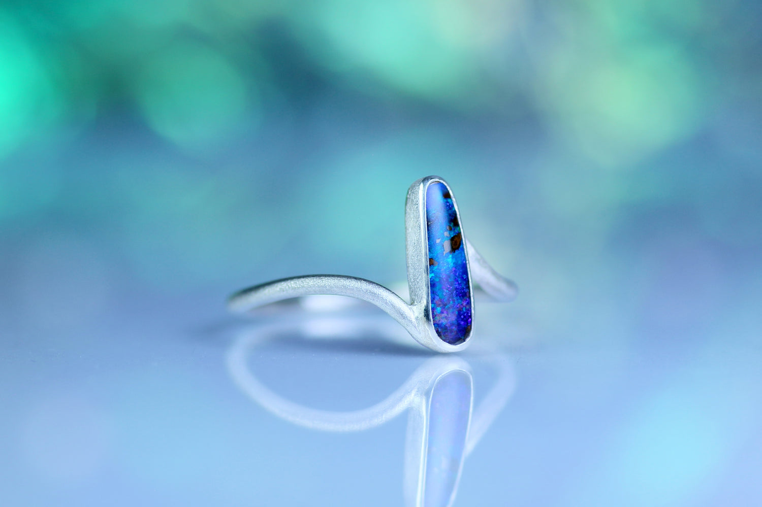 COSMO ATLANTIS Opal Silberring · EU 57 - 58
